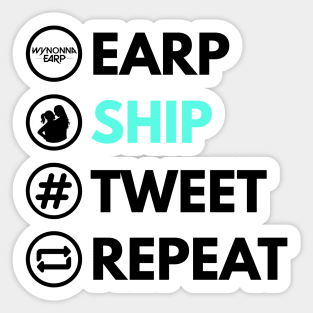 Earp Ship Tweet Repeat - Wynonna Earp Sticker